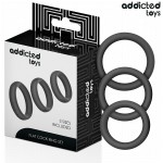 ADDICTED TOYS - CONJUNTO DE ANÃIS PLANOS DE SILICONE